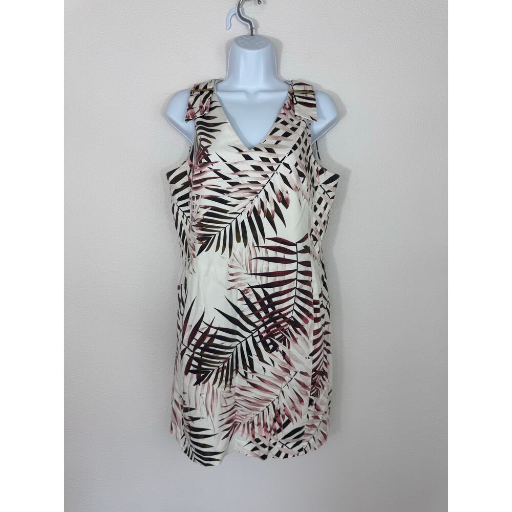 Antonio Melani Tropical Palm Leaf Print Dress with Pockets | Size 12